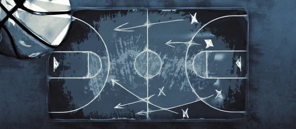 Koszykówka transparent tło — Zdjęcie stockowe