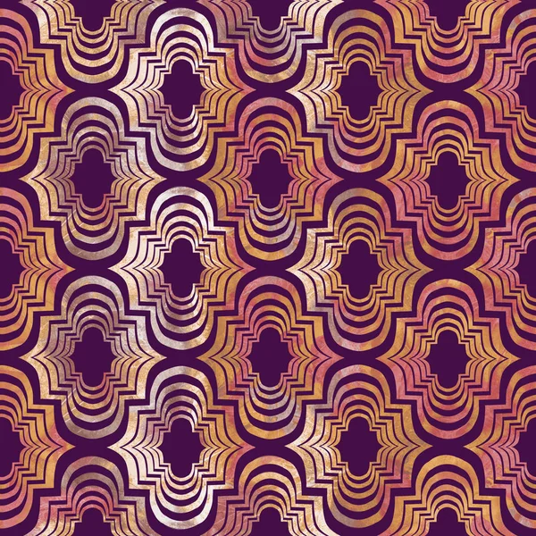 Forma Geométrica Oriental Encaracolado Brilhante Abstrato Grunge Colorido Espirra Textura — Fotografia de Stock