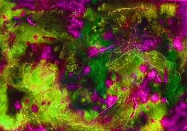 Suluboya, karışık Renkler paleti, sarı, kırmızı, yeşil, gökkuşağı renkleri soyut sanat el boyalı