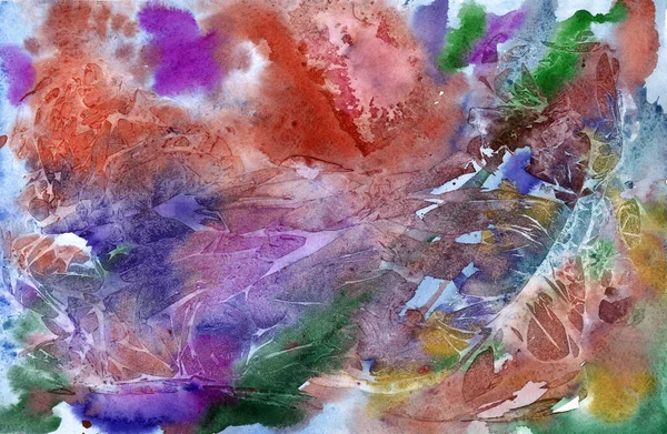 Abstract Artistic Hand Painted Watercolor Background Purple — Stock Photo, Image