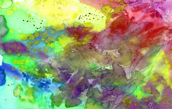 Abstract Artistic Hand Painted Watercolor Background Purple Red Blue — Stock Photo, Image