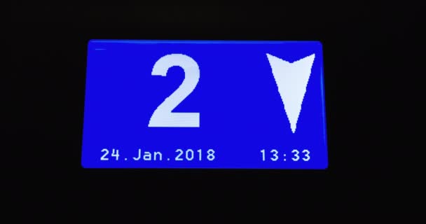 Ascenseur panneau montrer numéro de plancher — Video