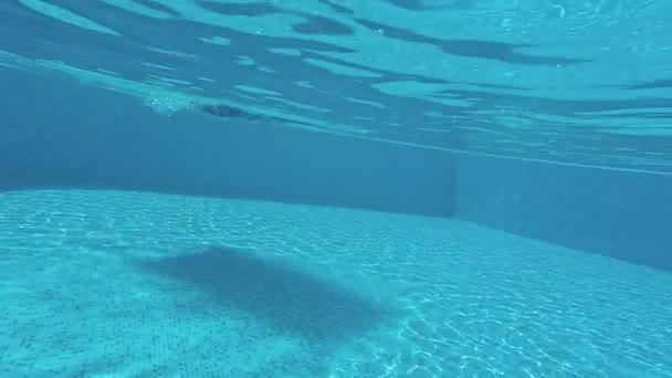 泳池水下射击 游泳气垫 — 图库视频影像