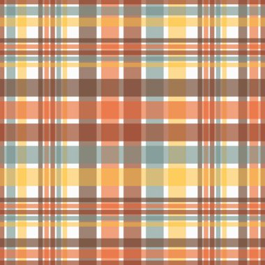 1970 'lerin retro renk paleti klasik ekoseli bir tasarım yapar. Ev dekorasyonu, yorgan ve giysi kumaşları veya kağıt ürünleri için harika ve pürüzsüz bir baskı yaratır..