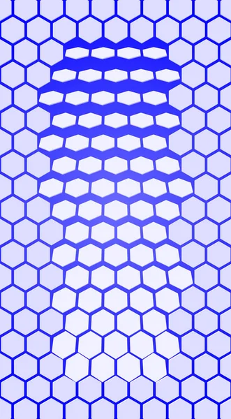 Eps10 蓝色六边形矢量纹理 六角形网格重复模式 几何图案单色结构 图形六边形重复背景插图 — 图库矢量图片