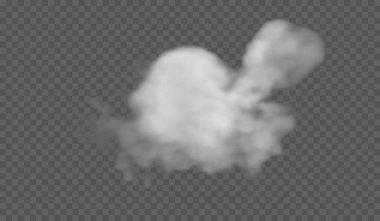 Şeffaf özel efekt sis veya dumanla göze çarpar. Beyaz bulut vektörü, sis veya sis