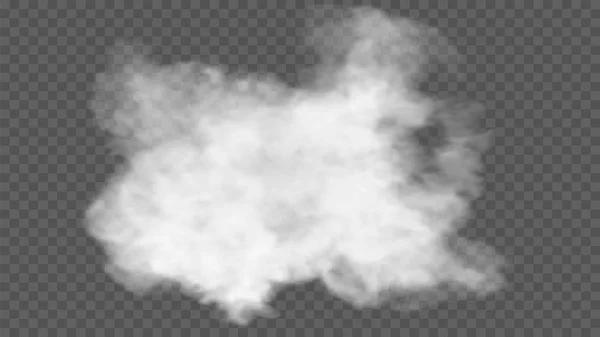 Transparent special effect stands out with fog or smoke. White cloud vector, fog or smog — Stock Vector