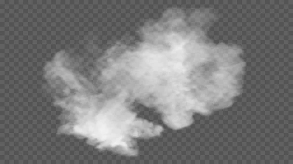 Transparent special effect stands out with fog or smoke. White cloud vector, fog or smog — Stock Vector