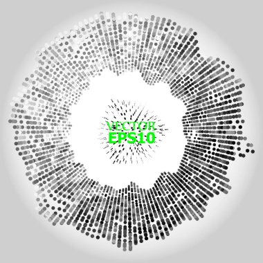 Bölüm 10. Parçacık dalgası. Işık arka planında dinamik bir dalga olan soyut bir arkaplan. Büyük veri. Vektör illüstrasyonu