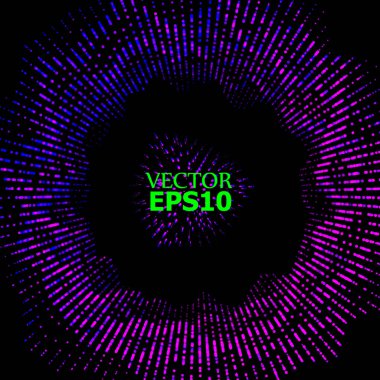 Bölüm 10. Parçacık dalgası. Dinamik dalgalı soyut bir arkaplan. Büyük veri. Vektör illüstrasyonu