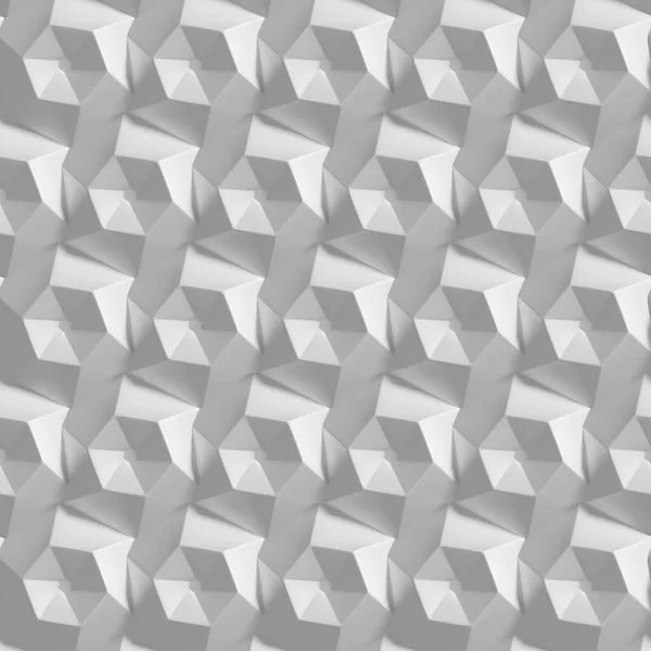 Struttura Senza Cuciture Rendering Modello Geometrico Astratto Bianco Origami Stile — Foto Stock