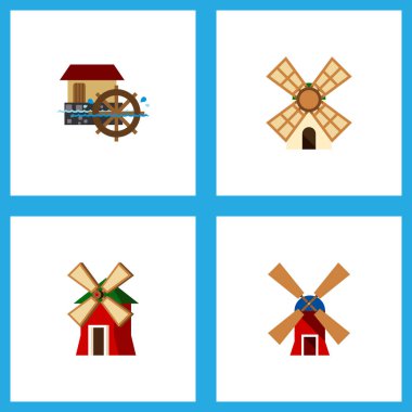 Simge düz değirmen güç, watermill, Rüzgar enerjisi ve diğer nesneleri ayarlayın. Ayrıca enerji, değirmen, Rüzgar öğeleri içerir.