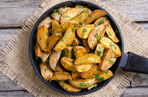 Roasted Potato Parsley Pan — Stock Photo, Image