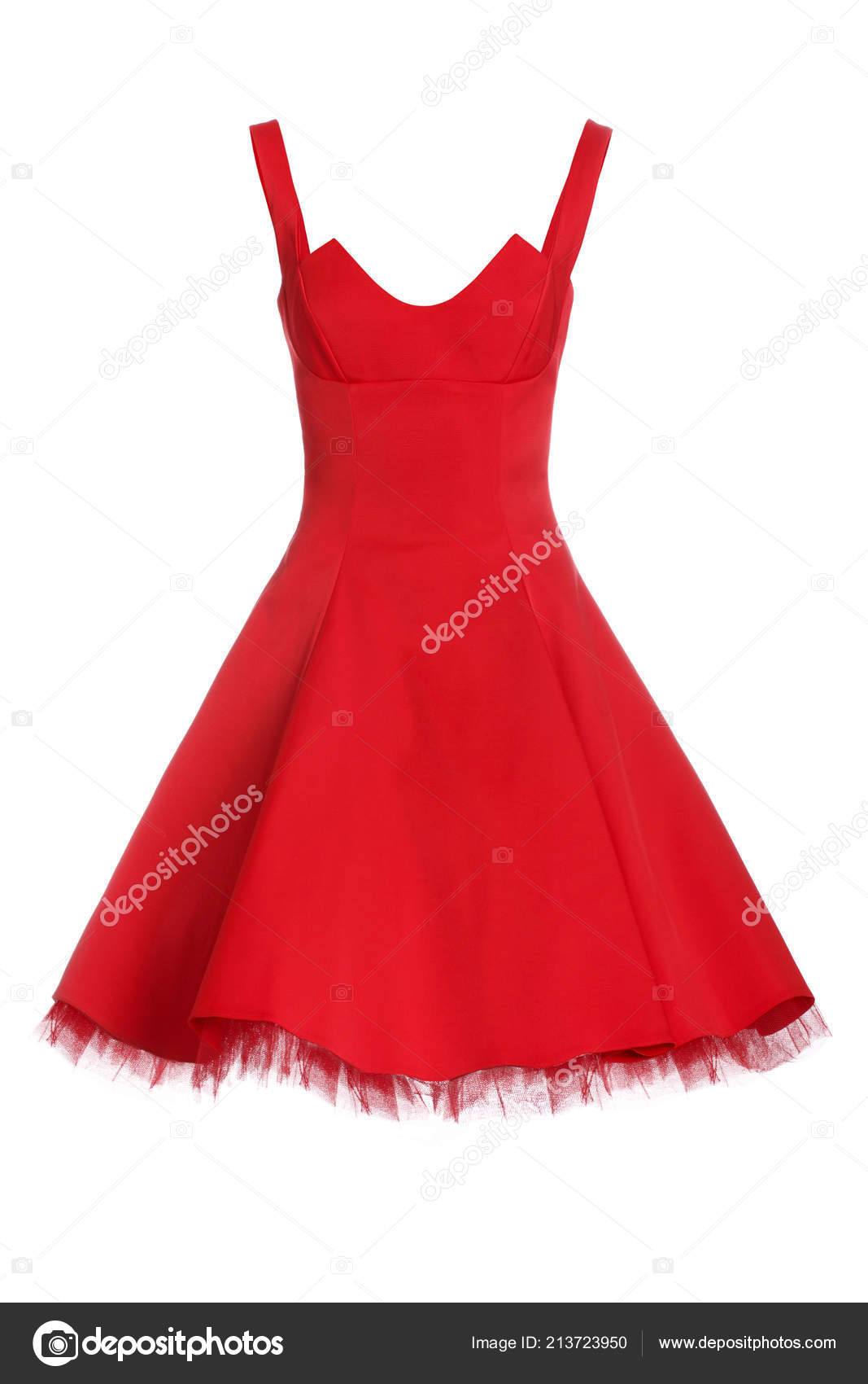 Όμορφο Κόκκινο Φόρεμα Που Απομονώνονται Λευκό Φόντο — Φωτογραφία Αρχείου ©  M-StudioG #213723950