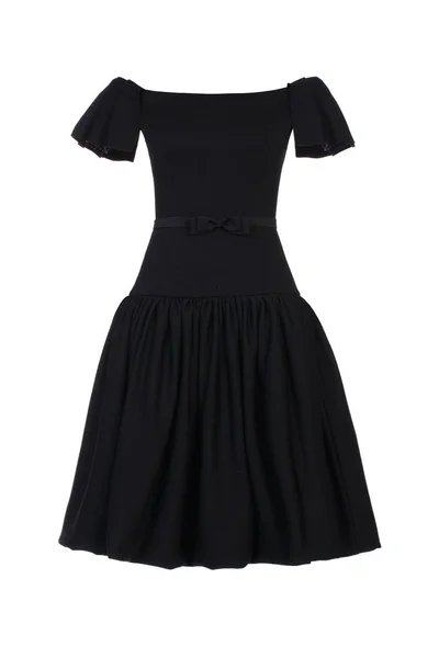 Küçük siyah elbise ile beyaz izole rhinestones