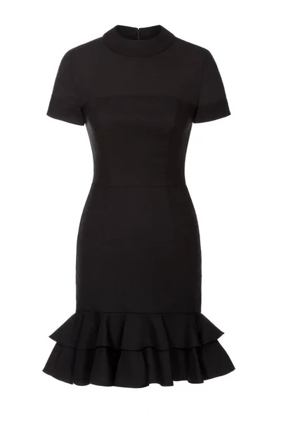 Kleines Schwarzes Kleid Mit Strass Isoliert Auf Weißem Grund — Stockfoto