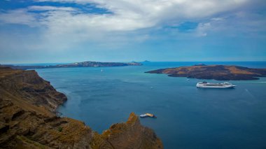 yolcu gemilerine, thira, santorini Island, Yunanistan