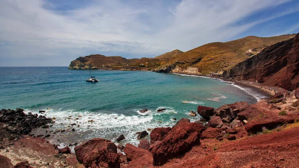 Playa Roja Santorini . — Foto de Stock
