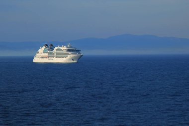 Yolcu gemileri ile Seascape, Yunanistan.