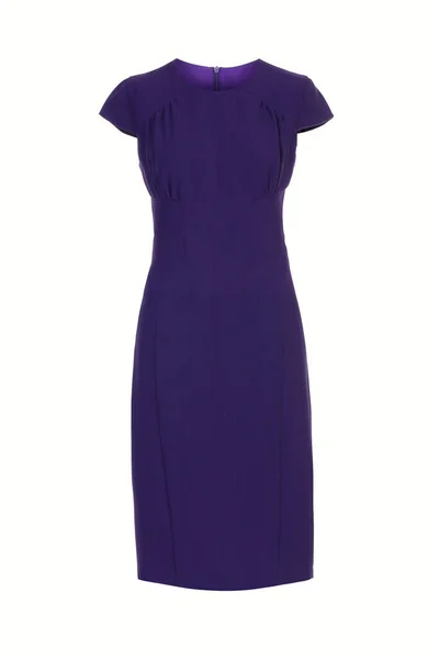 Küçük mor klasik yün elbise beyazda izole edilmiş.