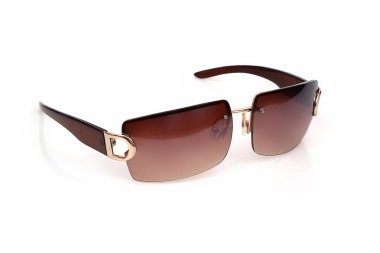 Portreler tasarımı için beyaz arka plan üzerinde izole güneş gözlüğü