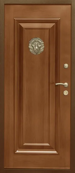 Model Drzwi Metalowe Białym Tle — Zdjęcie stockowe