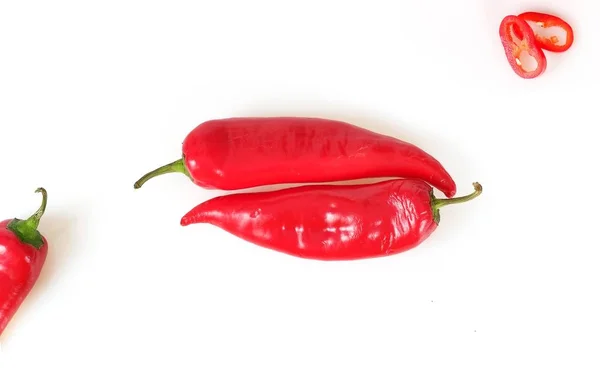 Pimiento Rojo Aislado Sobre Fondo Blanco — Foto de Stock