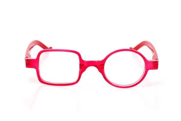 Glasses Isolated White Background Applying Portrait — Stock Photo, Image