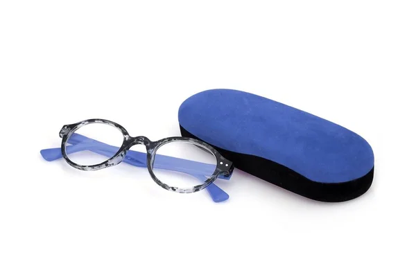 Case Glasses Glasses Isolated White Background Royalty Free Stock Photos