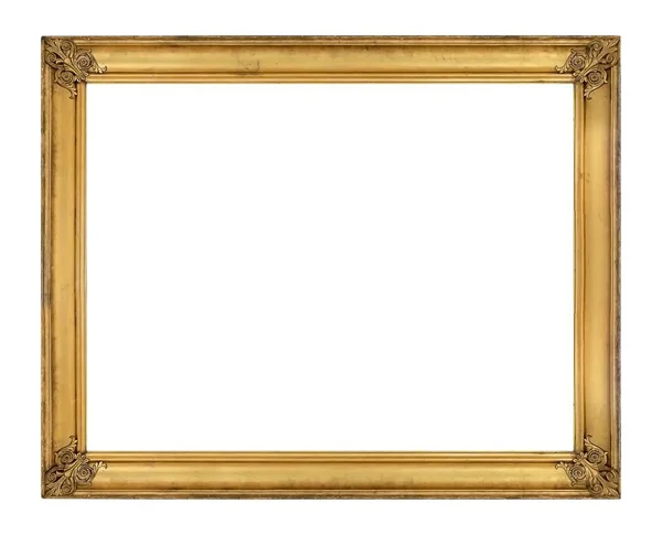 镜子或照片的金色框架 — 图库照片