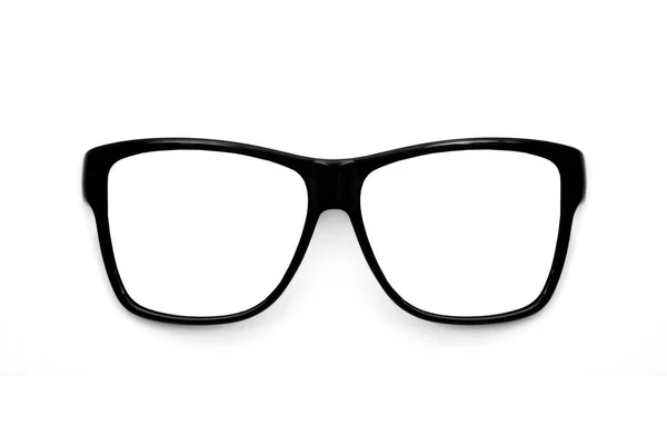 Óculos Pretos Isolados Fundo Branco Para Aplicação Retrato — Fotografia de Stock