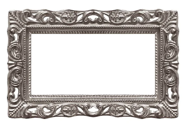 用于绘画 镜子或照片的银色框架 — 图库照片