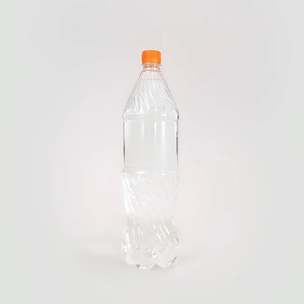 Drinking Water Plastic Bottles Isolated White Background — Stock Photo, Image