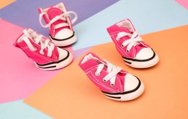 Küçük köpekler için komik pembe spor ayakkabısı