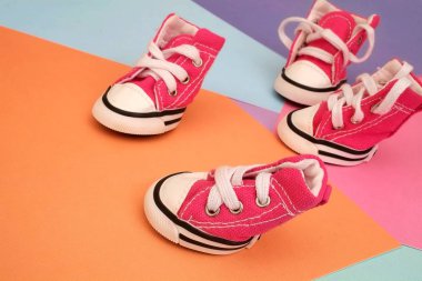 Küçük köpekler için komik pembe spor ayakkabısı