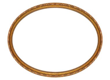 Beyaz arkaplanda izole edilmiş resimler, aynalar veya fotoğraf için altın çerçeve