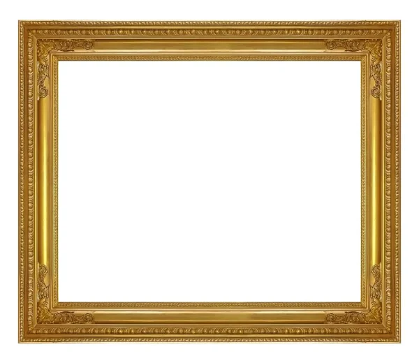 Golden Frame Paintings Mirrors Photo Isolated White Background — Stock Photo, Image