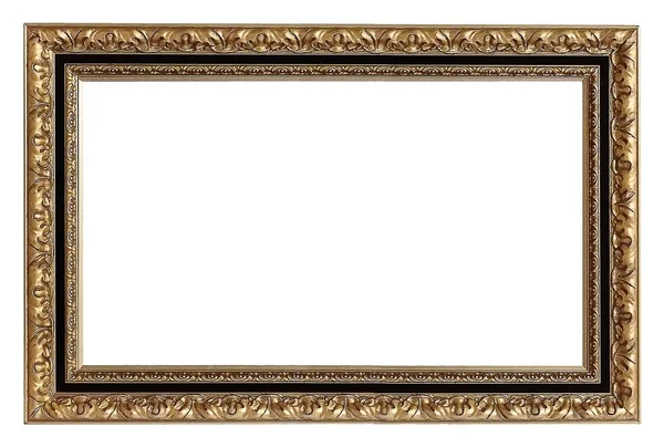 Golden Frame Paintings Mirrors Photo Isolated White Background — Stock Photo, Image