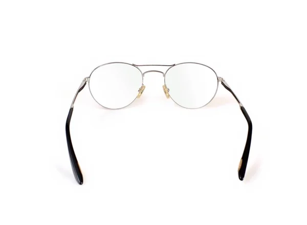 Γυαλιά Που Απομονώνονται Λευκό Φόντο Για Εφαρμογή Πορτρέτο — Φωτογραφία Αρχείου