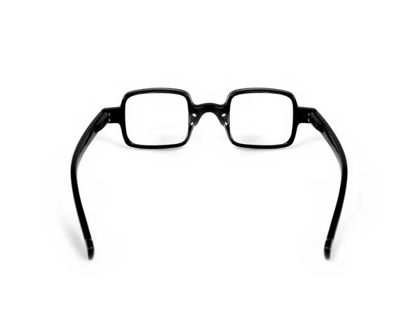 Lunettes Isolées Sur Fond Blanc Appliquer Sur Portrait — Photo