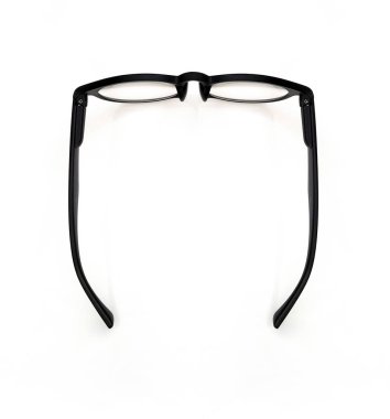 Bir portreye başvurmak için beyaz arkaplanda izole edilmiş gözlük