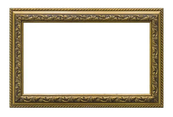 Golden Frame Paintings Mirrors Photo Isolated White Background — Stock Photo, Image