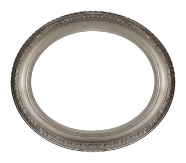 Beyaz arkaplanda izole edilmiş resimler, aynalar veya fotoğraf için gümüş çerçeve