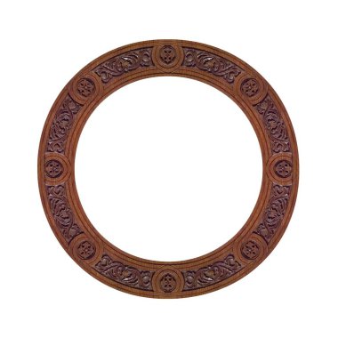 Tablolar, aynalar veya beyaz arkaplanda izole edilmiş fotoğraf için ahşap çerçeve