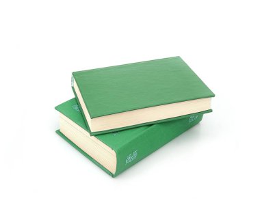 Beyaz arka plan üzerinde izole kitap yığınları