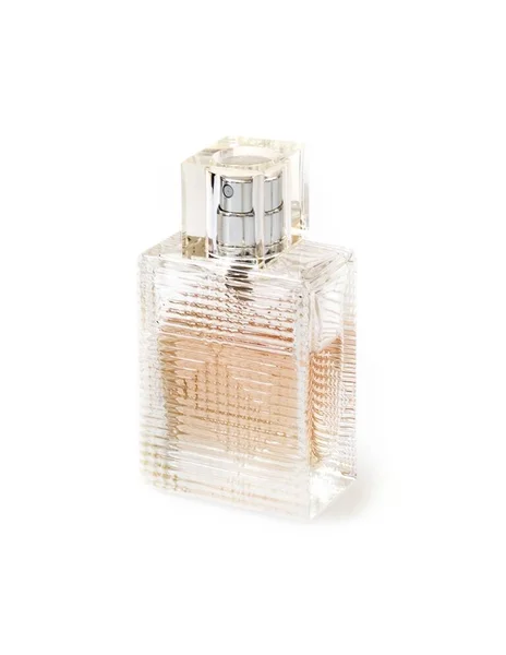 Układ Butelki Perfum Wyizolowanej Białym Tle — Zdjęcie stockowe