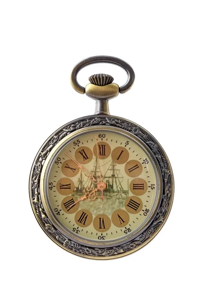 Zakhorloge Geïsoleerd Witte Achtergrond — Stockfoto