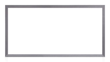 Beyaz arkaplanda izole edilmiş resimler, aynalar veya fotoğraf için gümüş çerçeve