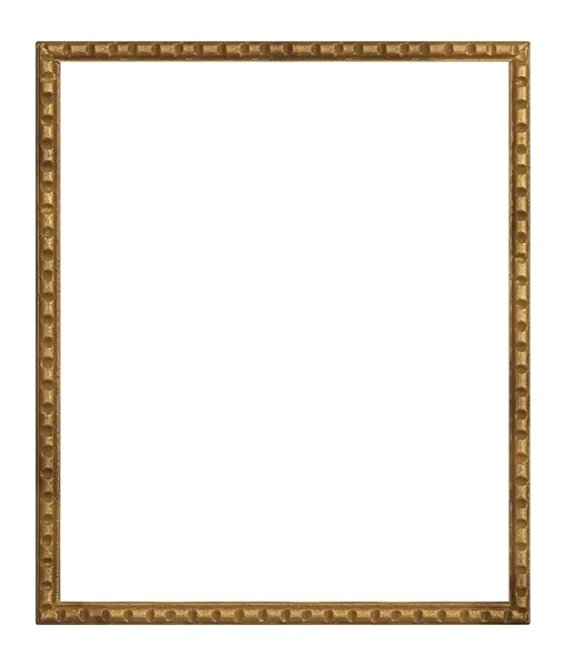 Gouden Lijst Voor Schilderijen Spiegels Foto Geïsoleerd Witte Achtergrond — Stockfoto