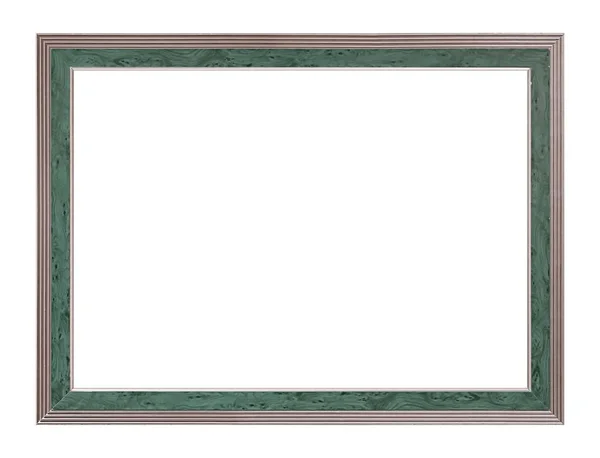 Silver Frame Paintings Mirrors Photo Isolated White Background — Stock Photo, Image